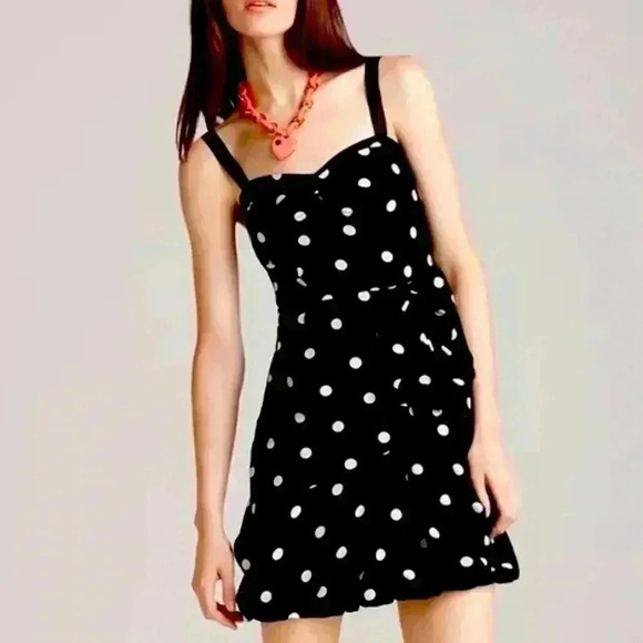 MARC BY MARC JACOBS "Hot Dot" Black and White Polka Dot Print Dress Size 2 - Picture 1 of 10